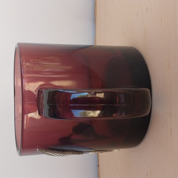 Amethyst Color Heritage Pewter Hummingbird Glass Mug Made in U.S.A. - Picture 2 of 8